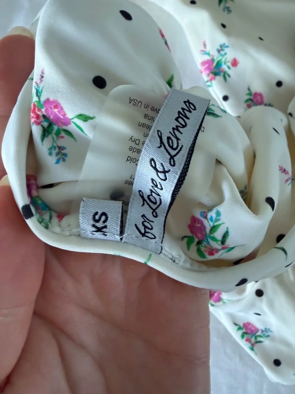 NWT FOR LOVE & LEMONS White Rosewater Floral One-Piece Swimsuit